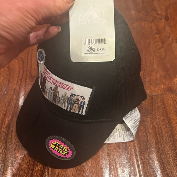 Disney Black Star Wars baseball Cap with Action Figures Patch - Picture 2 of 2
